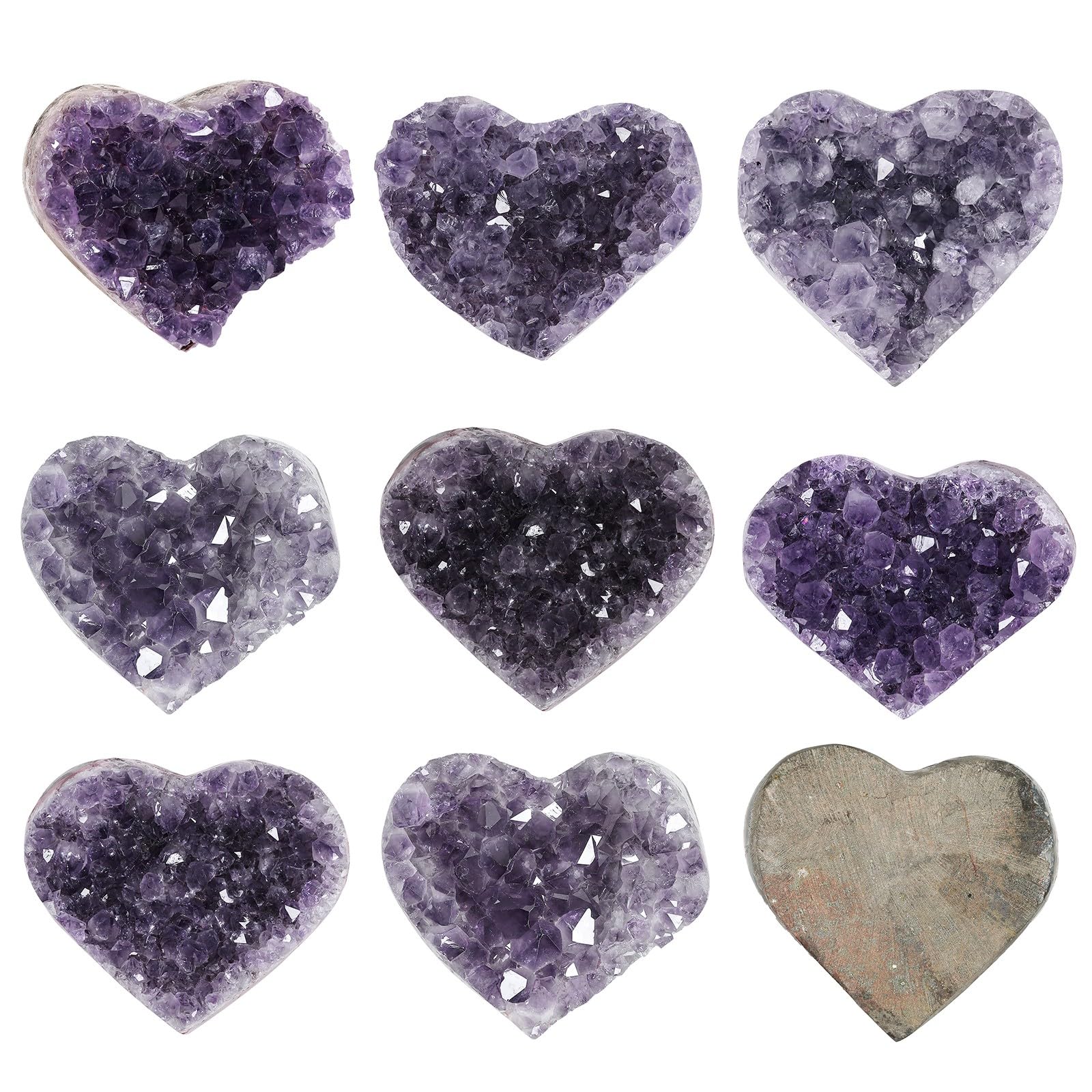 Mookaitedecor amethyst heart cluster purple tones create a tranquil ambiance