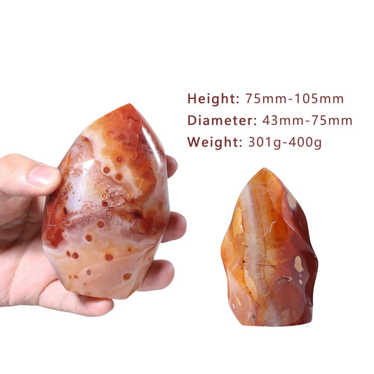 Mookaitedecor Carnelian Flame Tower silhouette showing dynamic flame shape to energize spaces
