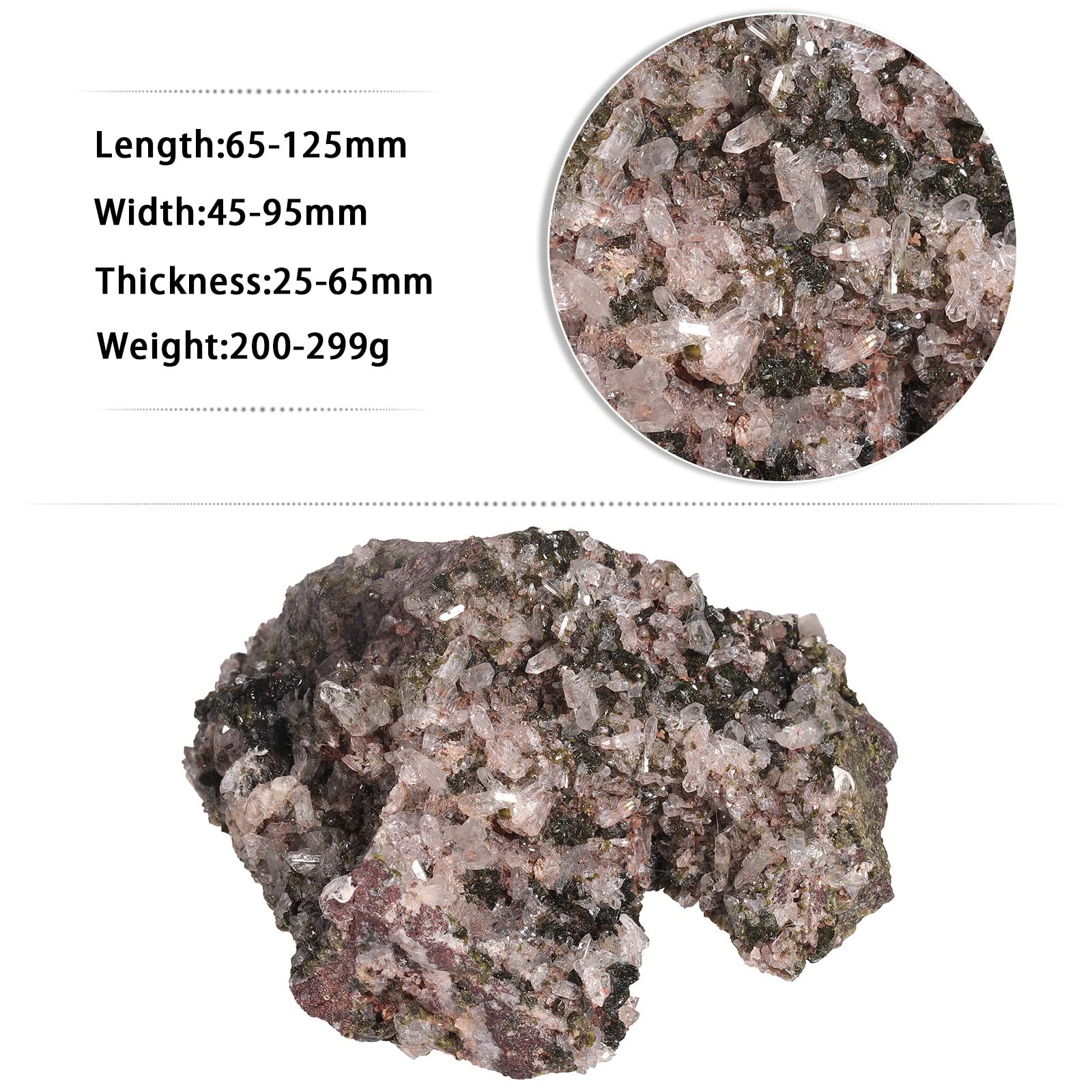 Mookaitedecor epidote raw stone on shelf enhances calm ambience.