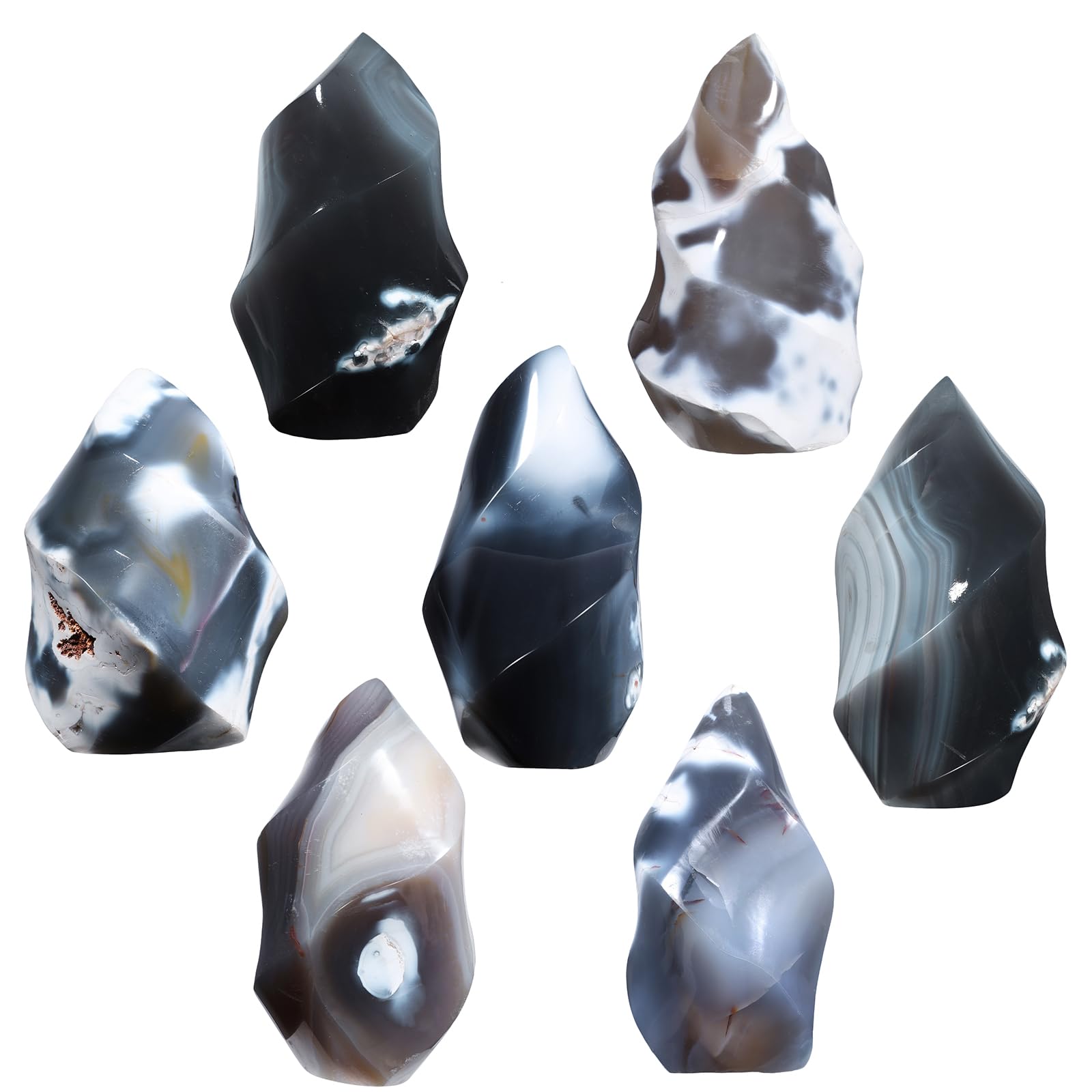 mookaitedecor orca agate flame tower commands attention with fiery elegance