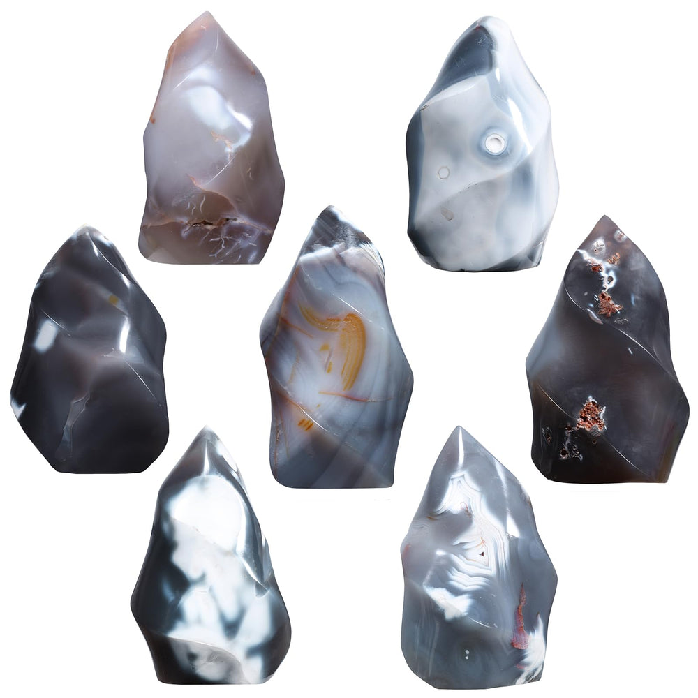 Mookaitedecor Orca Agate Flame Tower energy flow enhances focus during practice