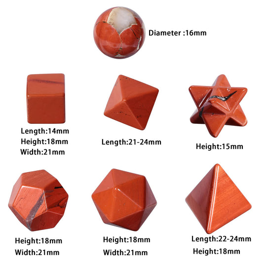 Mookaitedecor red jasper tetrahedron on desk for grounding and focus