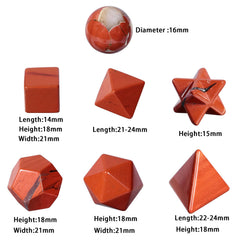 Mookaitedecor red jasper tetrahedron on desk for grounding and focus