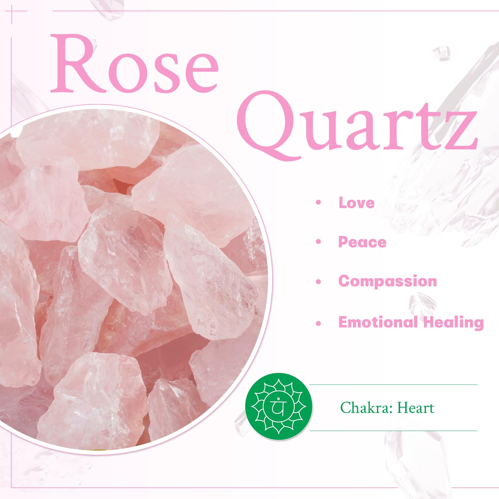 Mookaitedecor Rose Quartz Rune Stones with blank rune and gold lettering for beginners.