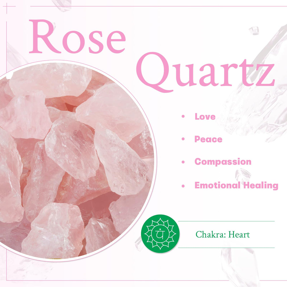 Mookaitedecor Rose Quartz Rune Stones with blank rune and gold lettering for beginners.