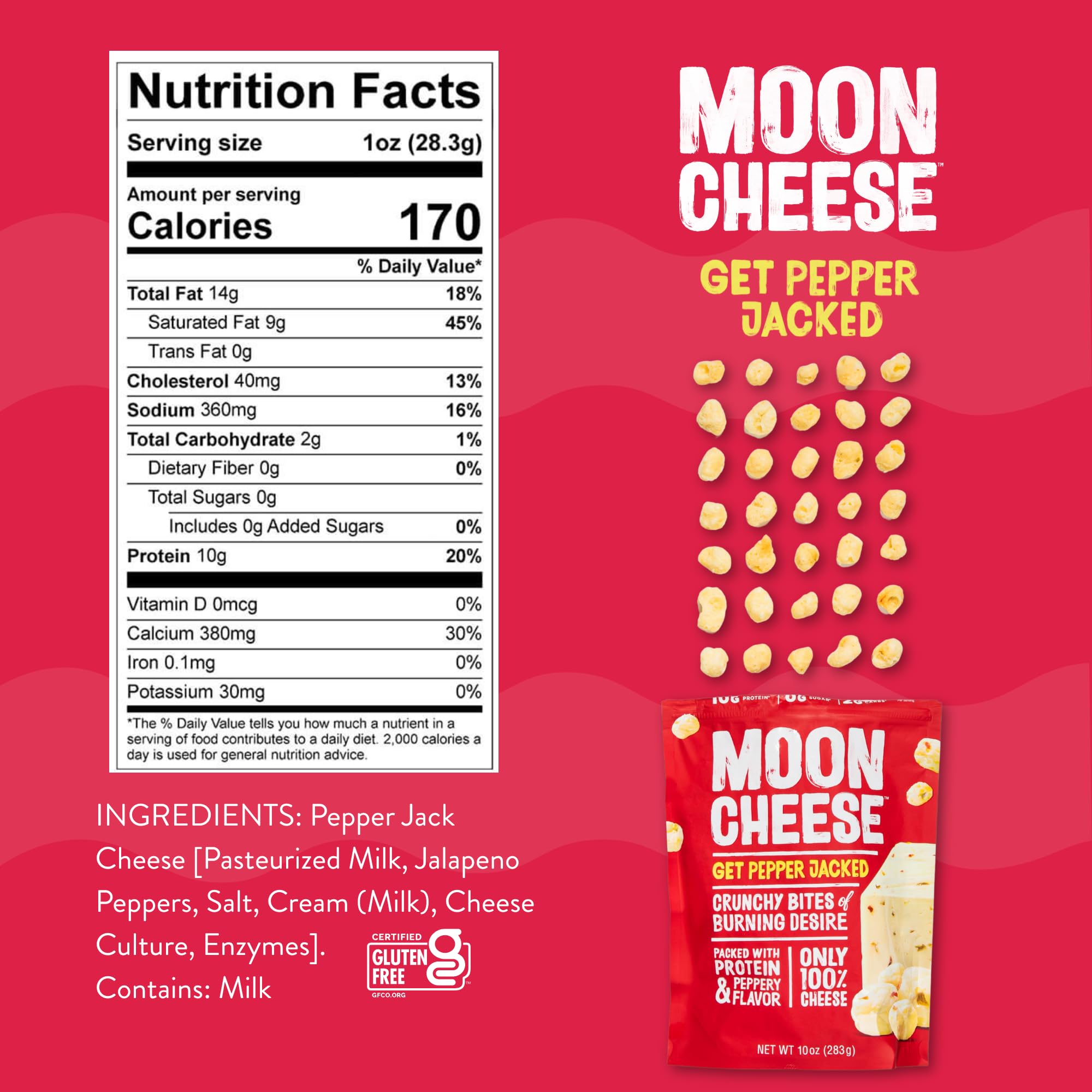 Moon Cheese Bites Pepper Jacked serving plate showcases convenient after-school snack