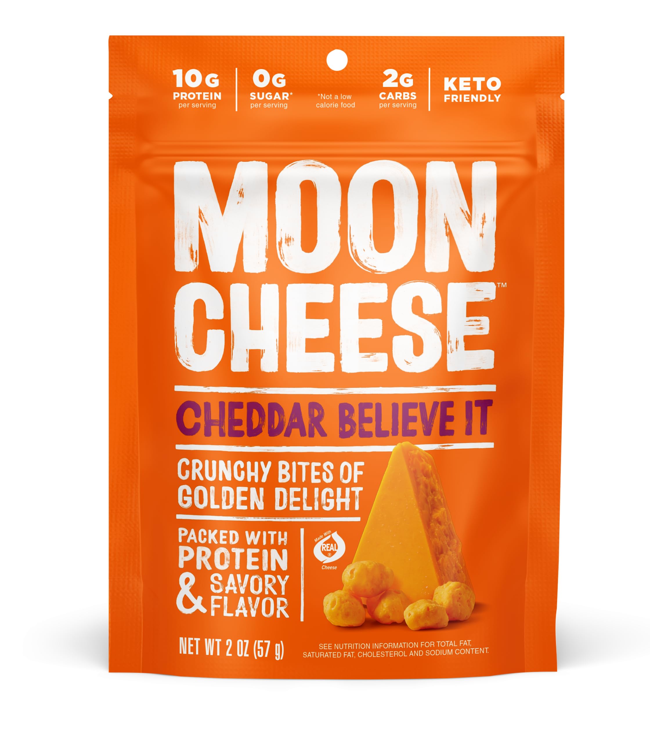 Moon Cheese snack pantry setup emphasizing keto-friendly protein.