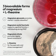 Moon Juice Magnesi-Om powder mixed in water for relaxation.