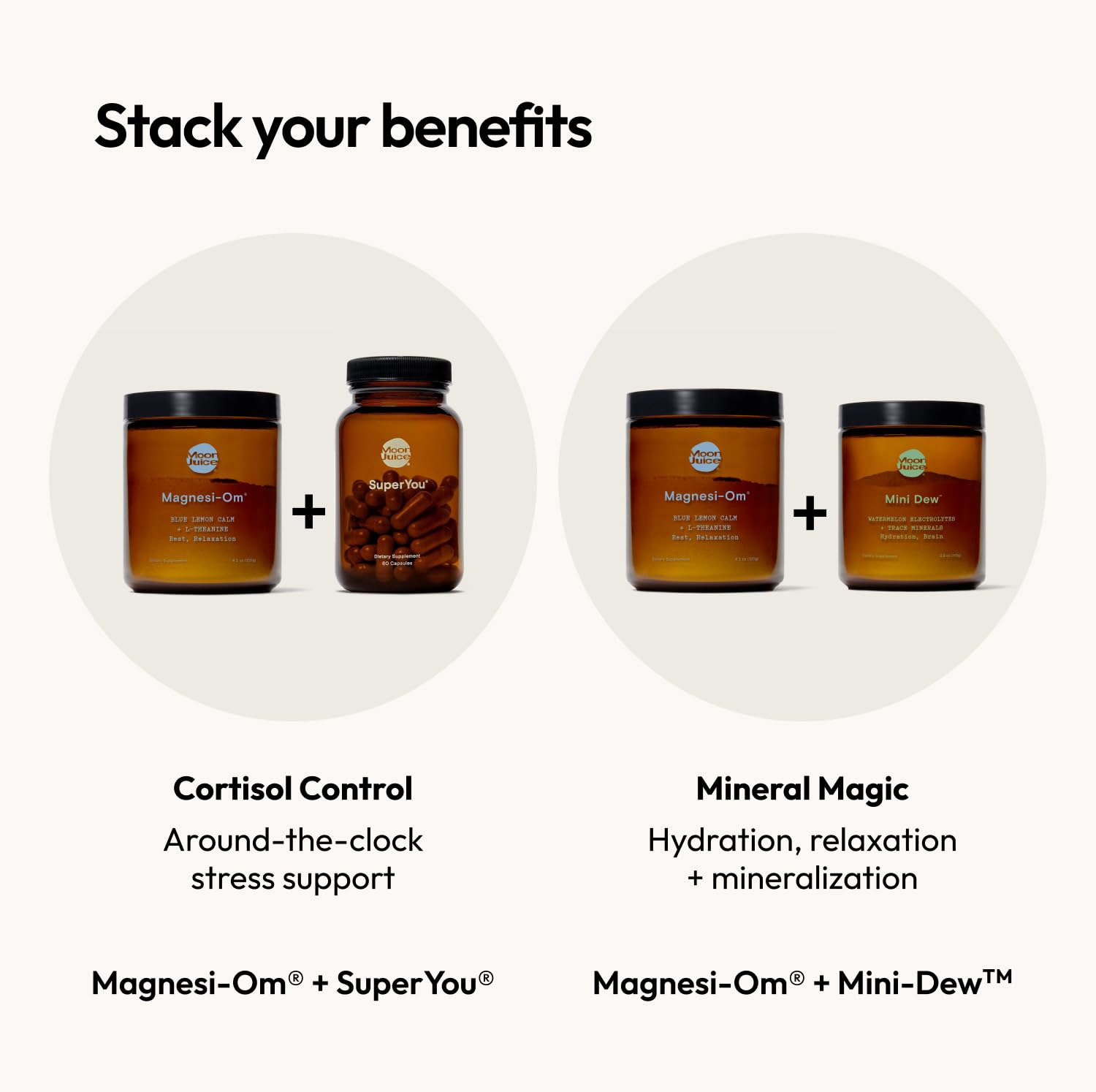 Moon Juice Magnesi-Om vegan and non-GMO certification on pack