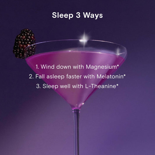 Moon Juice Sleepy Magnesi-Om pour into glass supports calm nights.