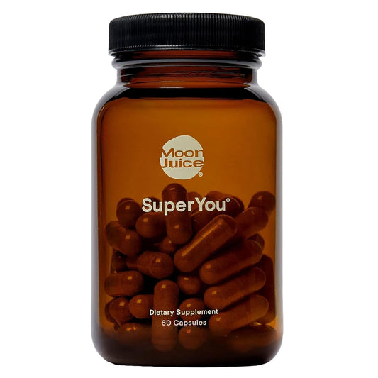 Moon Juice SuperYou capsules bottle for daily stress support and focus