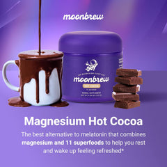 MoonBrew Hot Cocoa Mug Pour shows a ready to sip, cozy evening.