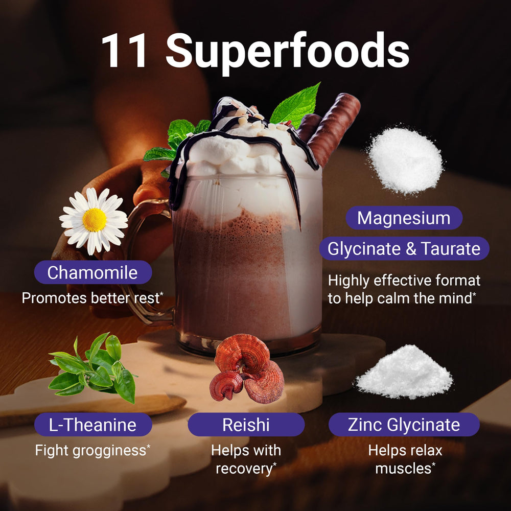 MoonBrew jar label close-up highlighting gluten-free sleep drink option
