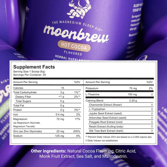 MoonBrew Nighttime Magnesium Hot Cocoa Scoop for precise, easy nightly portions.