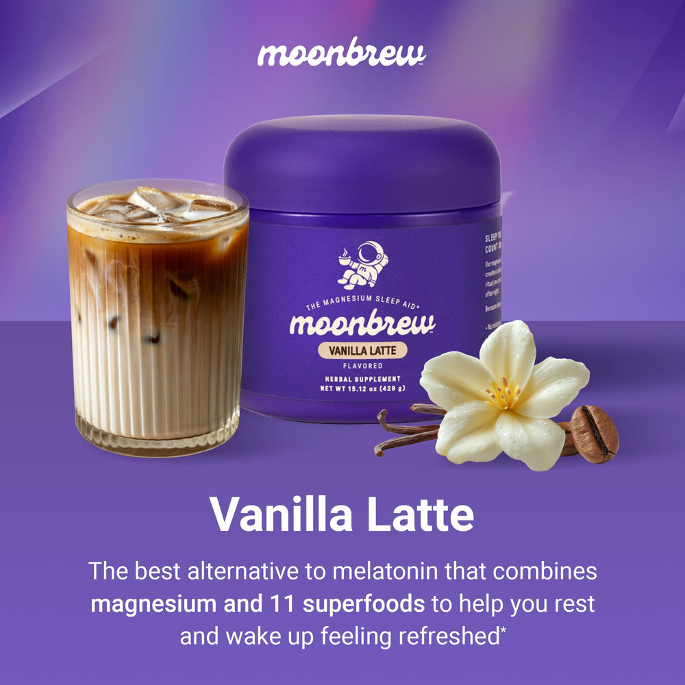 MoonBrew Nighttime mug steaming evokes a cozy bedtime routine.