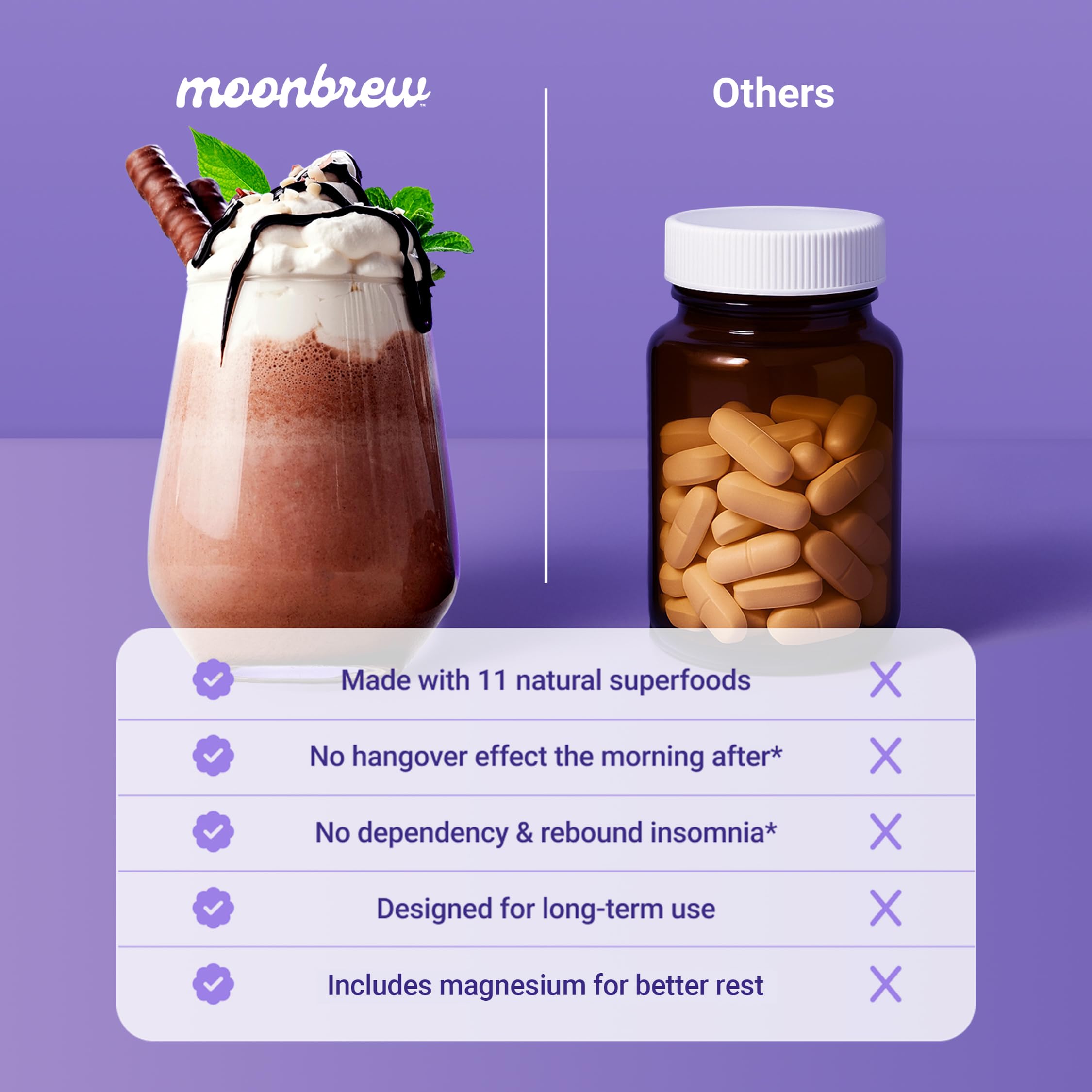 MoonBrew packaging seal indicating GMP/FDA compliance and third-party testing