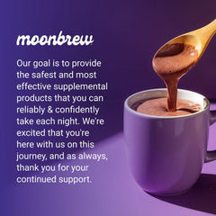 MoonBrew packaging showcases clean, allergen-friendly formula for adults.