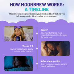MoonBrew ready-to-drink sleep drink ready hot or iced for a cozy wind-down