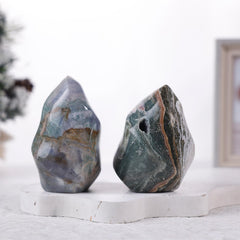 moonsix Ocean Jasper Flame Tower with natural color patterns