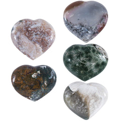 Moonsix Ocean Agate Puffy Heart hand-holding instills calm during daily routines.
