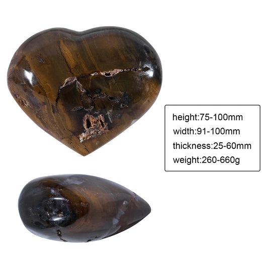 Moonsix Ocean Agate Puffy Heart pocket-size design for easy carry and mindful touch.
