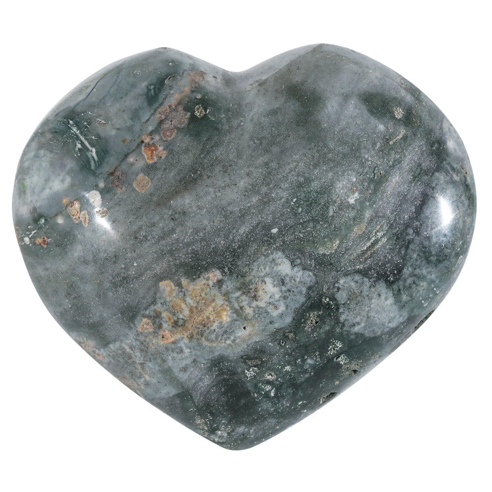 moonsix Ocean Agate Puffy Heart pocket massage stone for calm and focus.