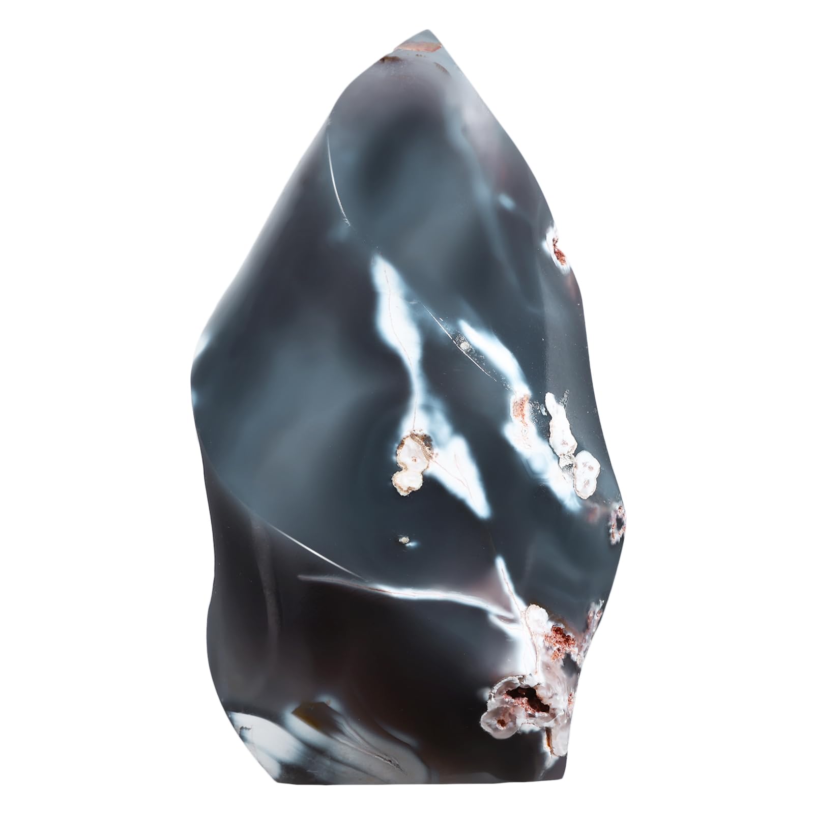 moonsix natural orca agate flame tower for meditation and focus