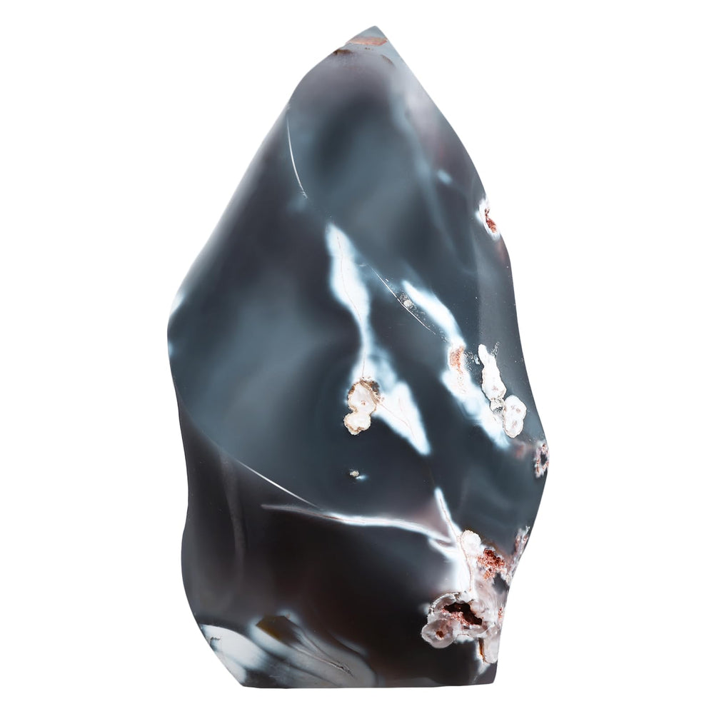moonsix natural orca agate flame tower for meditation and focus
