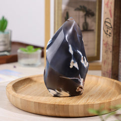 moonsix flame tower decorative piece with serene natural colors