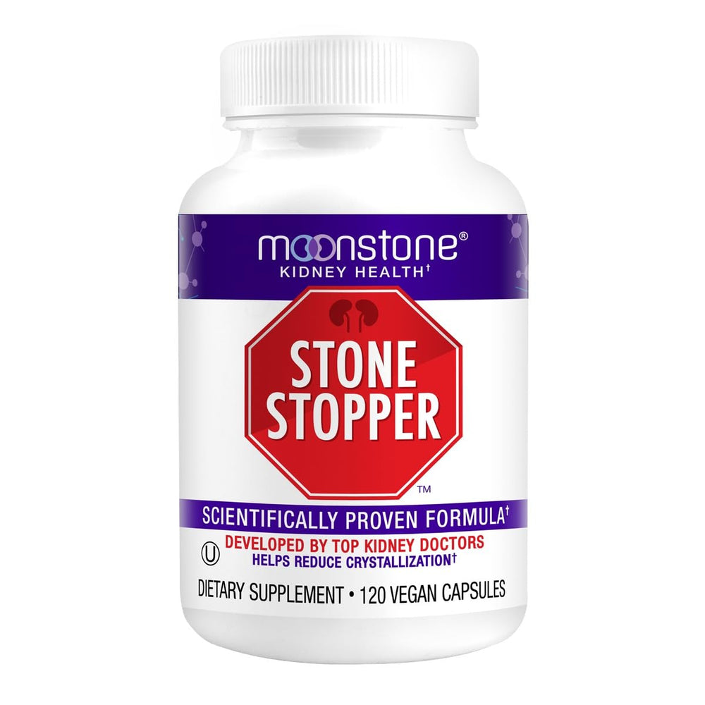 Moonstone Stone Stopper capsules bottle with packaging for kidney health