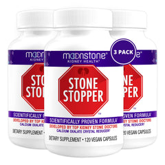 Moonstone Stone Stopper capsules bottle for convenient kidney health support and daily prevention.