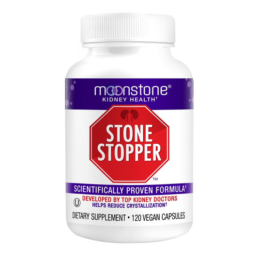 Moonstone Stone Stopper capsules bottle with packaging for kidney health