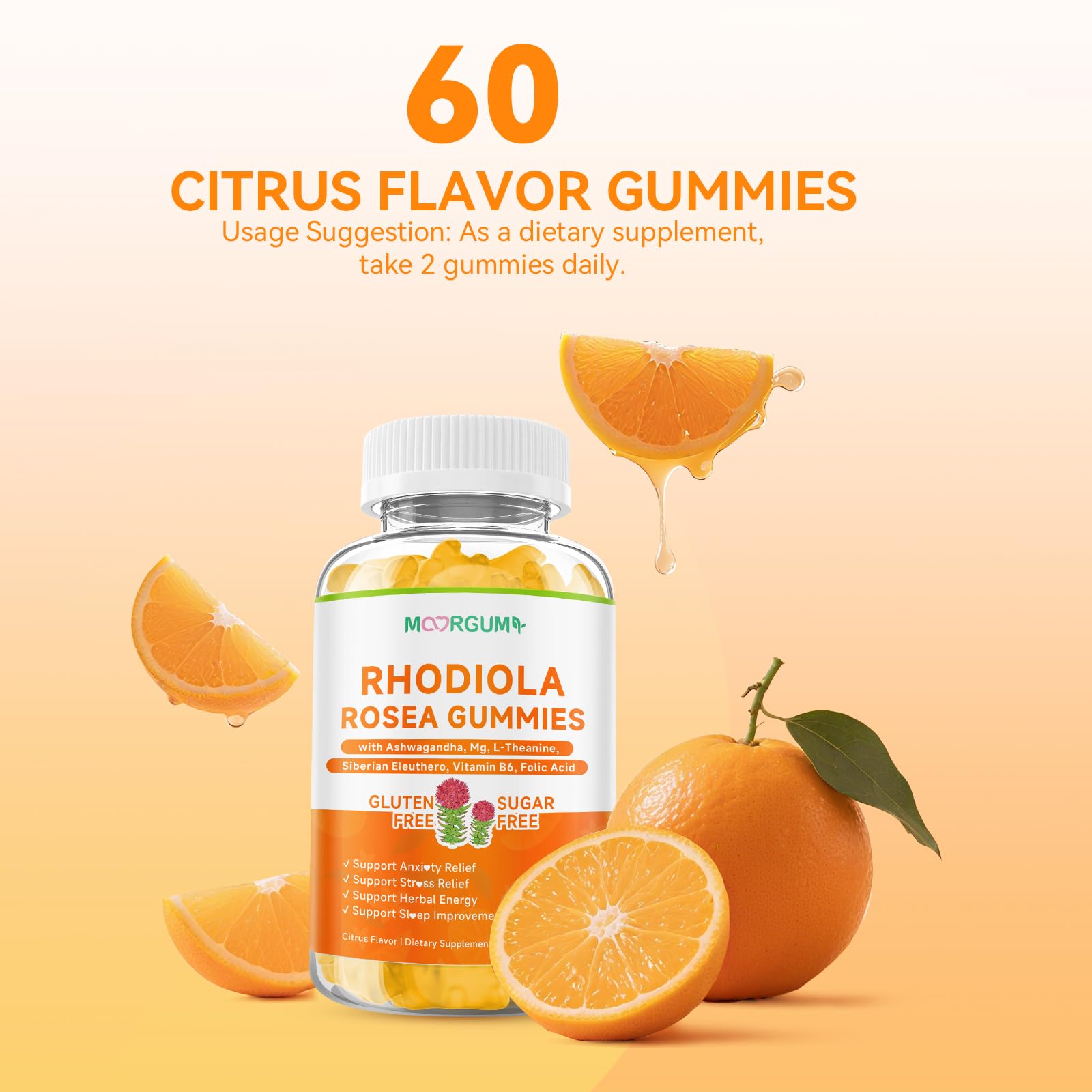 MOORGUMY Rhodiola Rosea Gummies family-friendly usage scene.