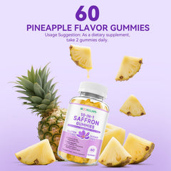 MOORGUMY saffron gummies packaging eco highlighting clean formula