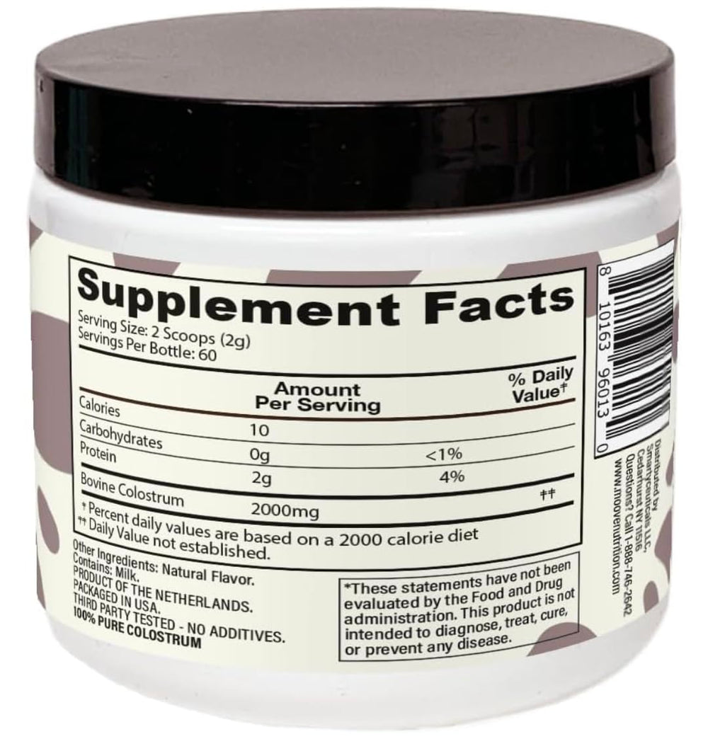 MOOVE clean-label colostrum powder with no fillers or artificial additives