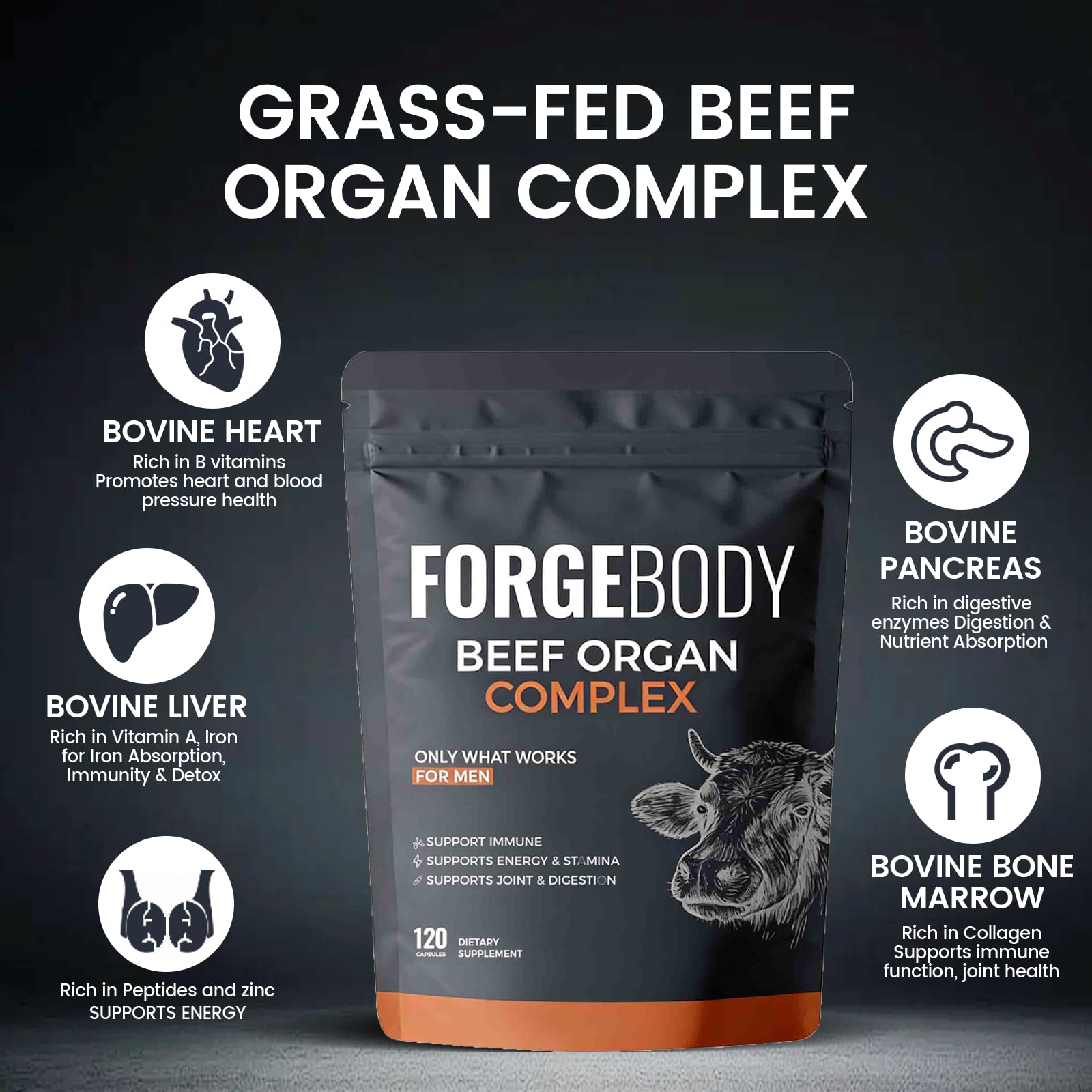 MORANDEE Forgebody label detail highlighting gluten-free and non-GMO formulation