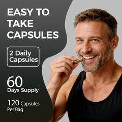 MORANDEE Forgebody packaging display emphasizing 120 capsules per bottle