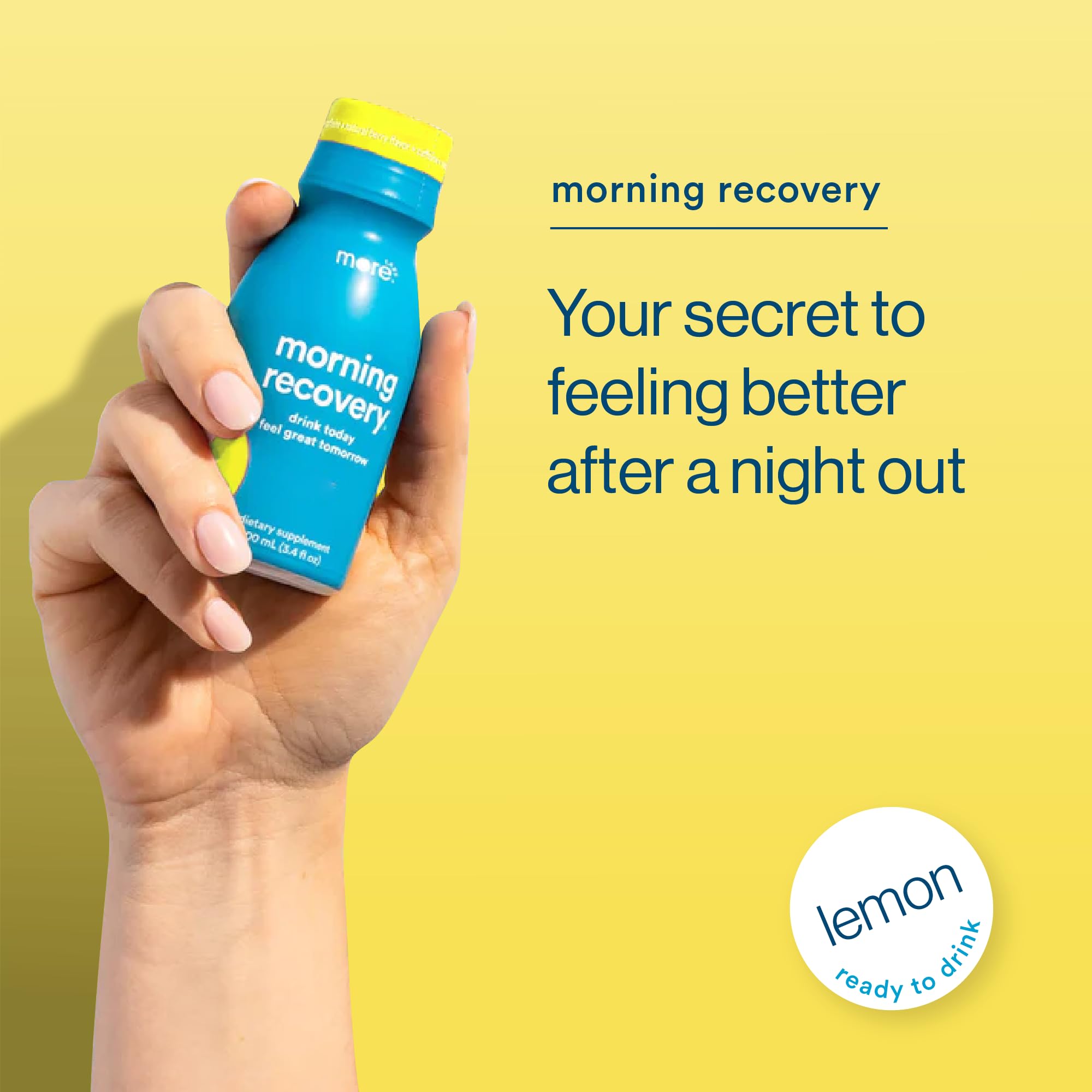 More Labs Morning Recovery DHM Electrolyte bottle, back label detail