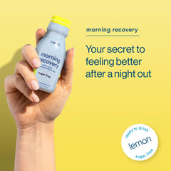 More Labs Morning Recovery lemon pack supports on-the-go hydration for parties and travel.