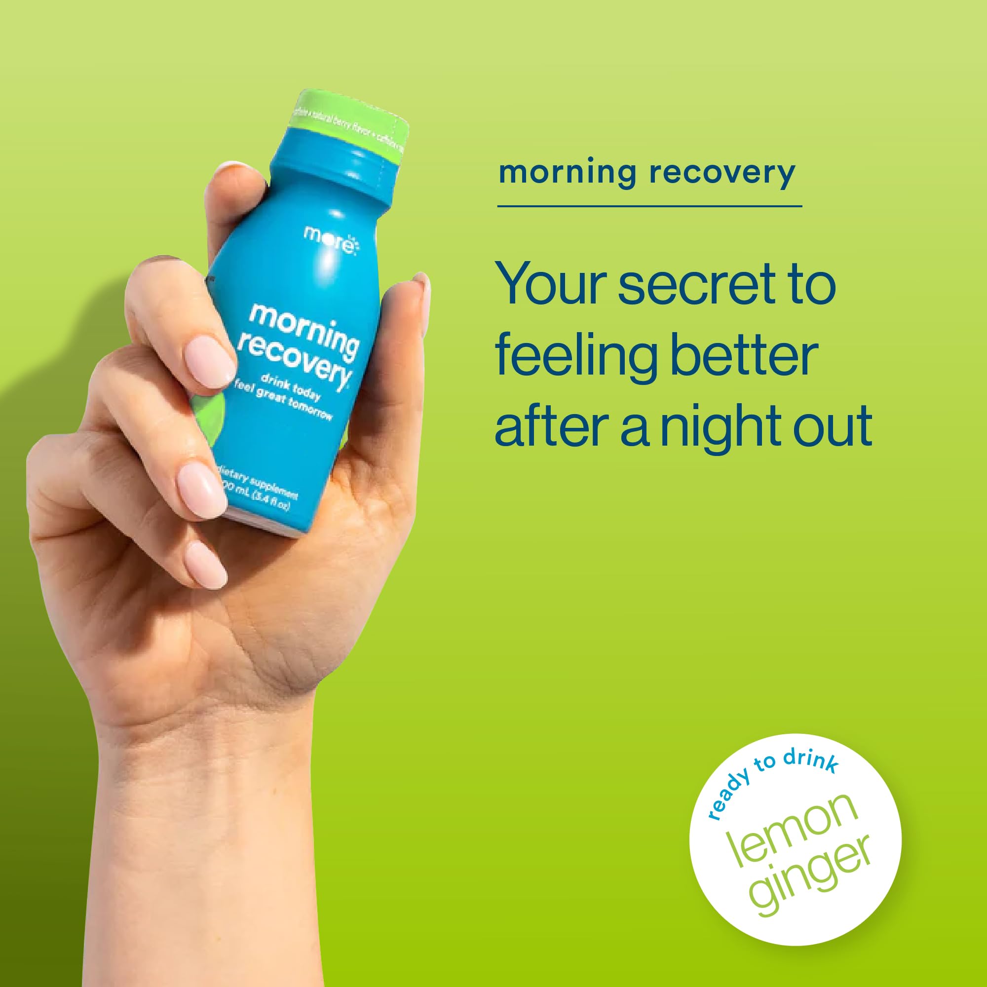 More Labs Morning Recovery 24-bottle pack shot signals convenience