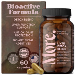 More. Liver Cleanse bottle with clean-label design for daily liver support.
