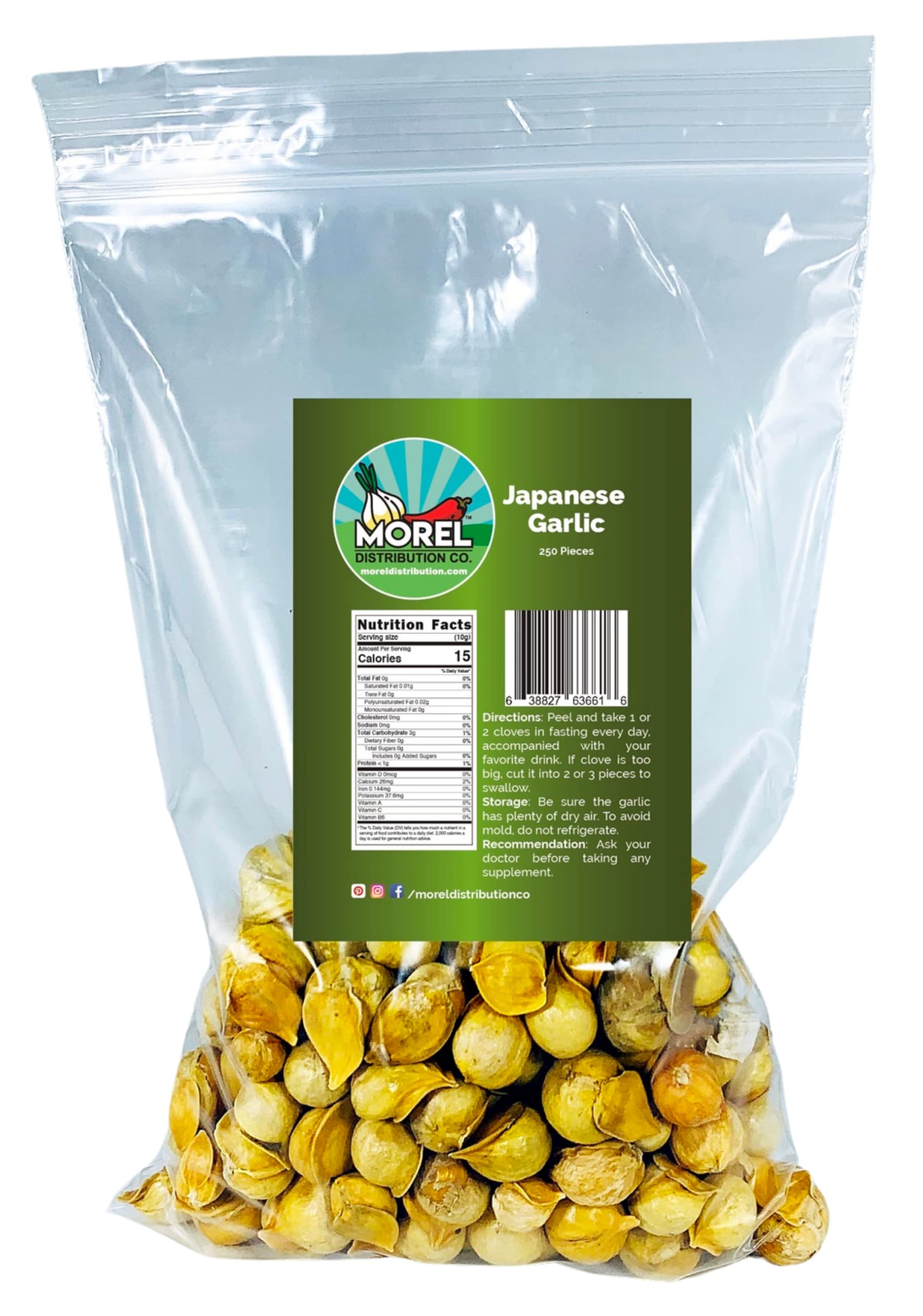 Morel Distribution Company Japanese Garlic bag 30-count packaging highlighting natural flavor for everyday cooking