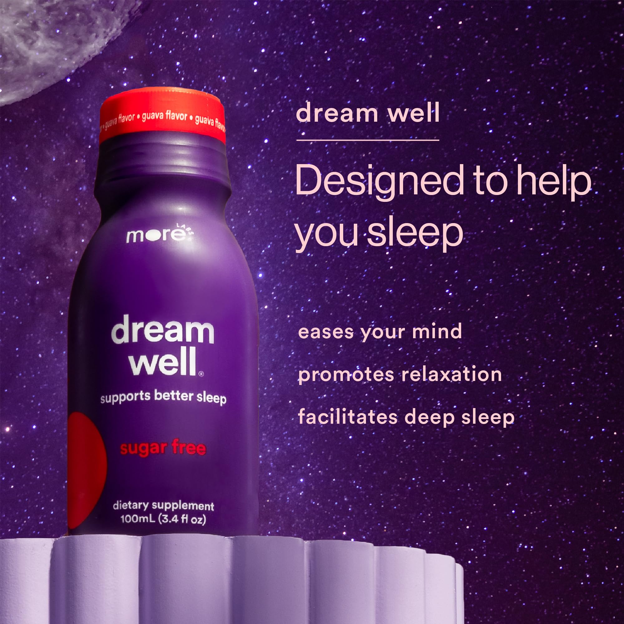 Dream Well bottle pour at bedtime suggesting easy consumption