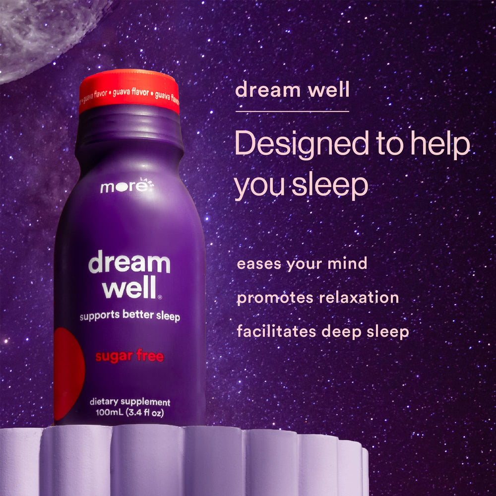 Dream Well bottle pour at bedtime suggesting easy consumption