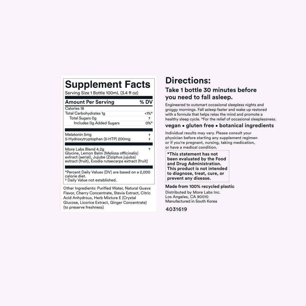Dream Well label closeup highlighting non-habit forming formula