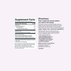 Dream Well label closeup highlighting non-habit forming formula