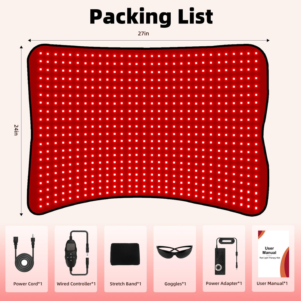 Morespond complete kit for red light therapy mat with everything you need