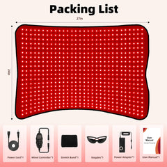 Morespond complete kit for red light therapy mat with everything you need