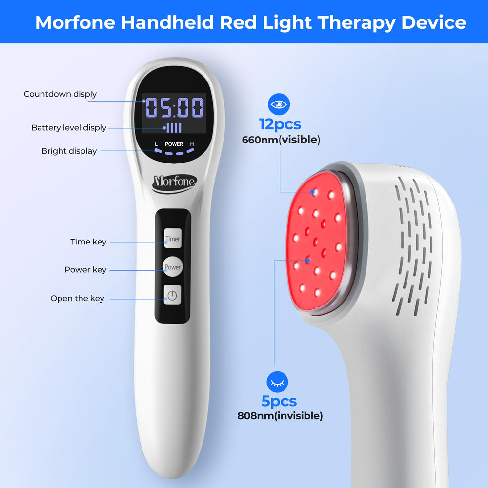 Morfone 3600mAh battery enables 120+ minutes of therapy at mid‑intensity