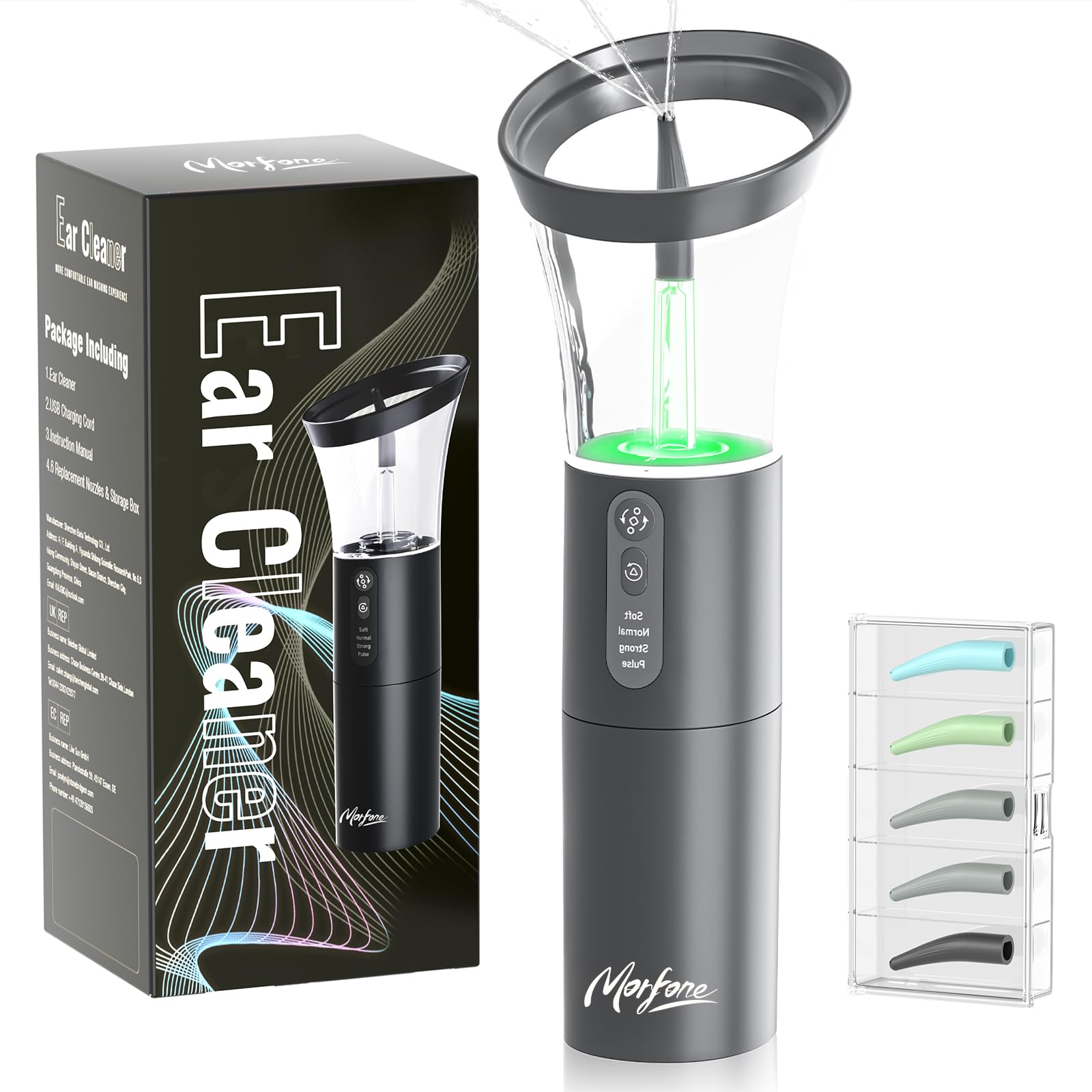 Morfone ear-cleaning-kit flexible-nozzle for comfortable ear irrigation and safety
